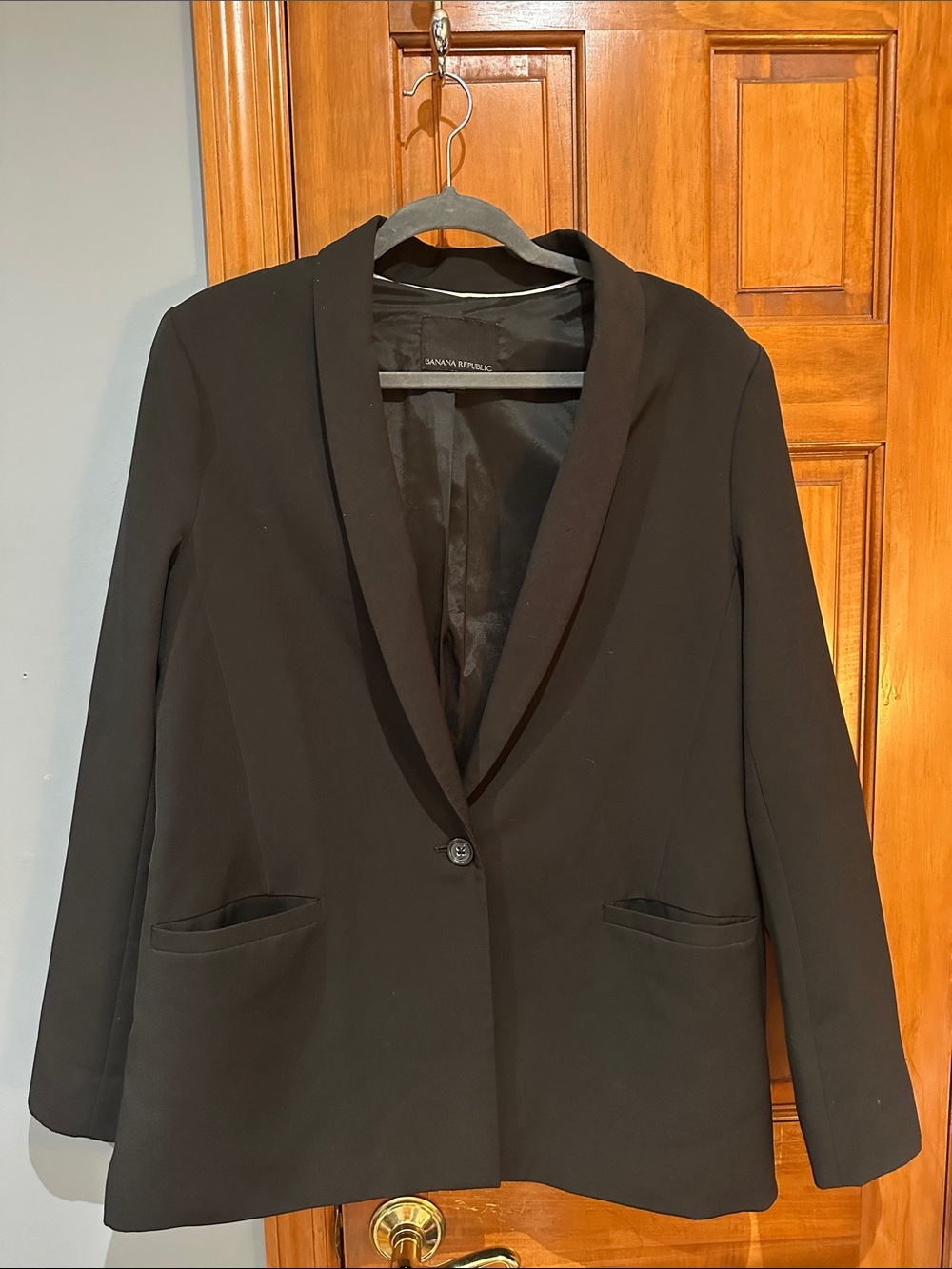 Banana Republic Black Jacket Interior Label Detail